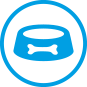 Dog food bowl icon